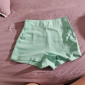 Mint Green High Waisted Shorts